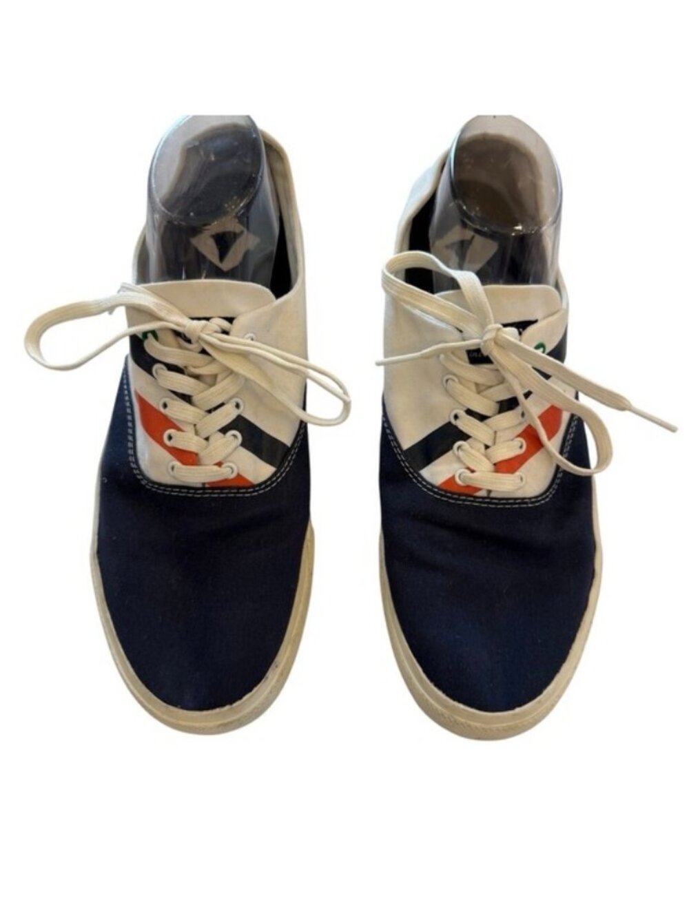 Sperry Mens  Captains CVO Charter Stripe Prep Sneakers Shoe Blue White Size 10.5